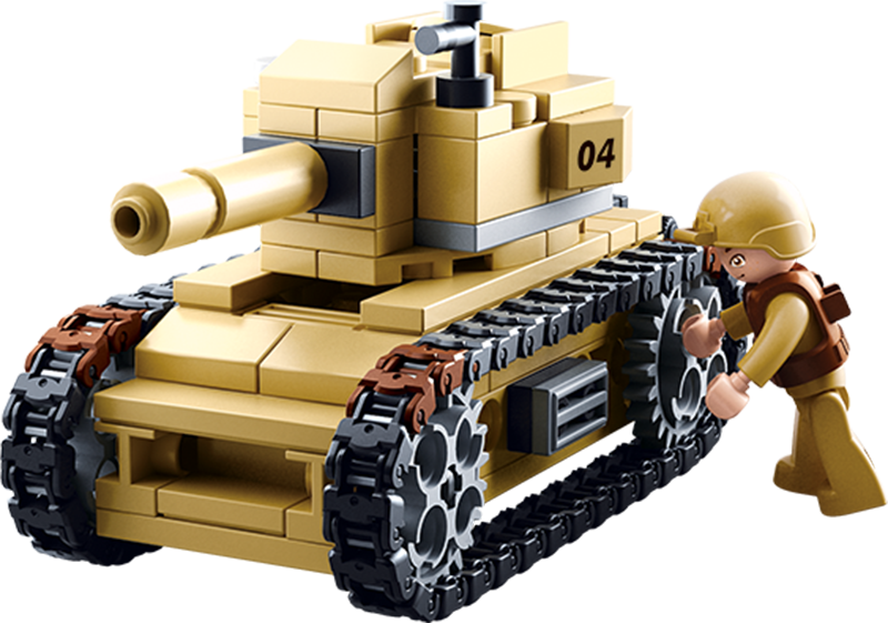 B0587B ARMY TANK 158 PCS C72