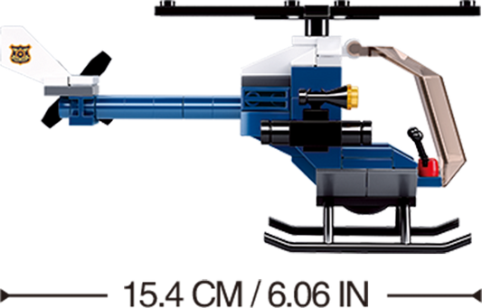 B0638B POLICE HELICOPTER 87 PCS C90