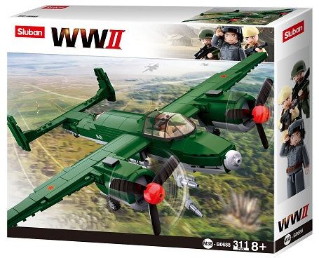 a toy plane in a box for kids from the sluban australia range of building bricks and blocks