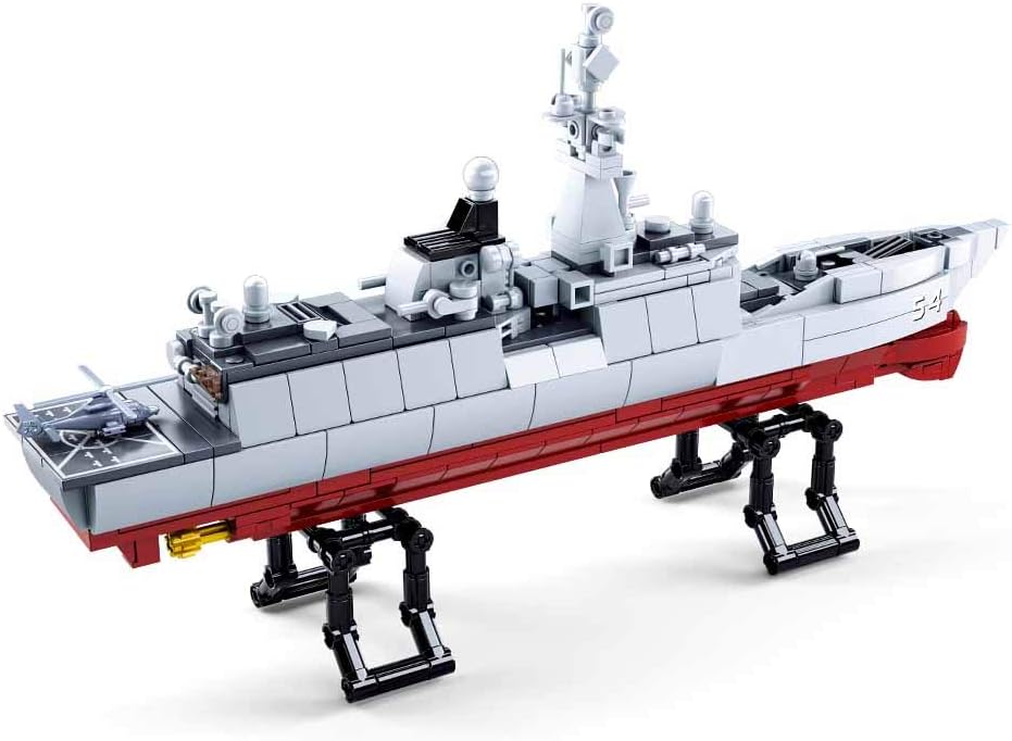 B0702 MODEL BRICKS FRIGATE 054A, an exquisite homage to naval 