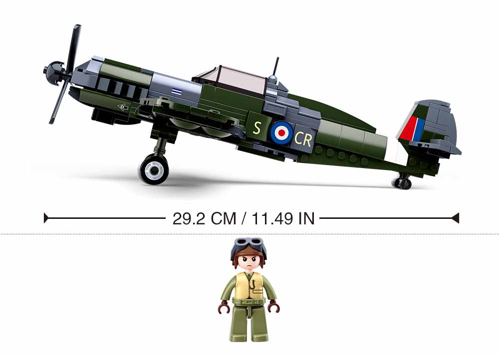 B0712 WW2 SPITFIRE FIGHTER 290 PCS AGES 8+ C16