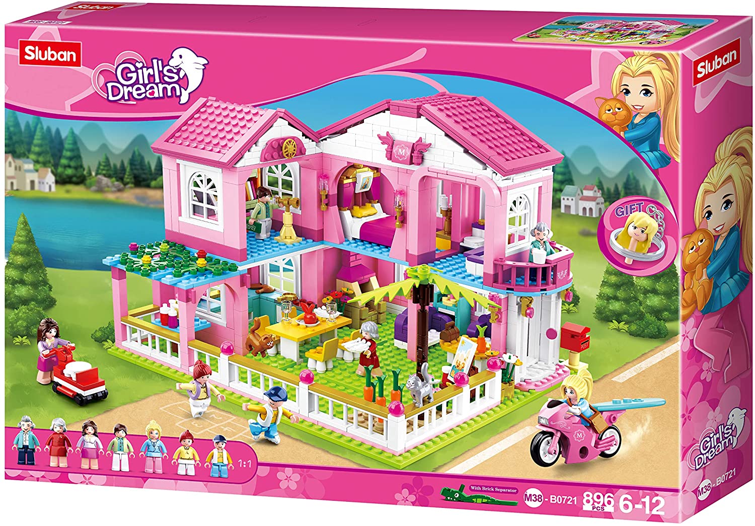 B0721 GIRLS DREAM VILLA 896 PCS C6 – Sluban Australia