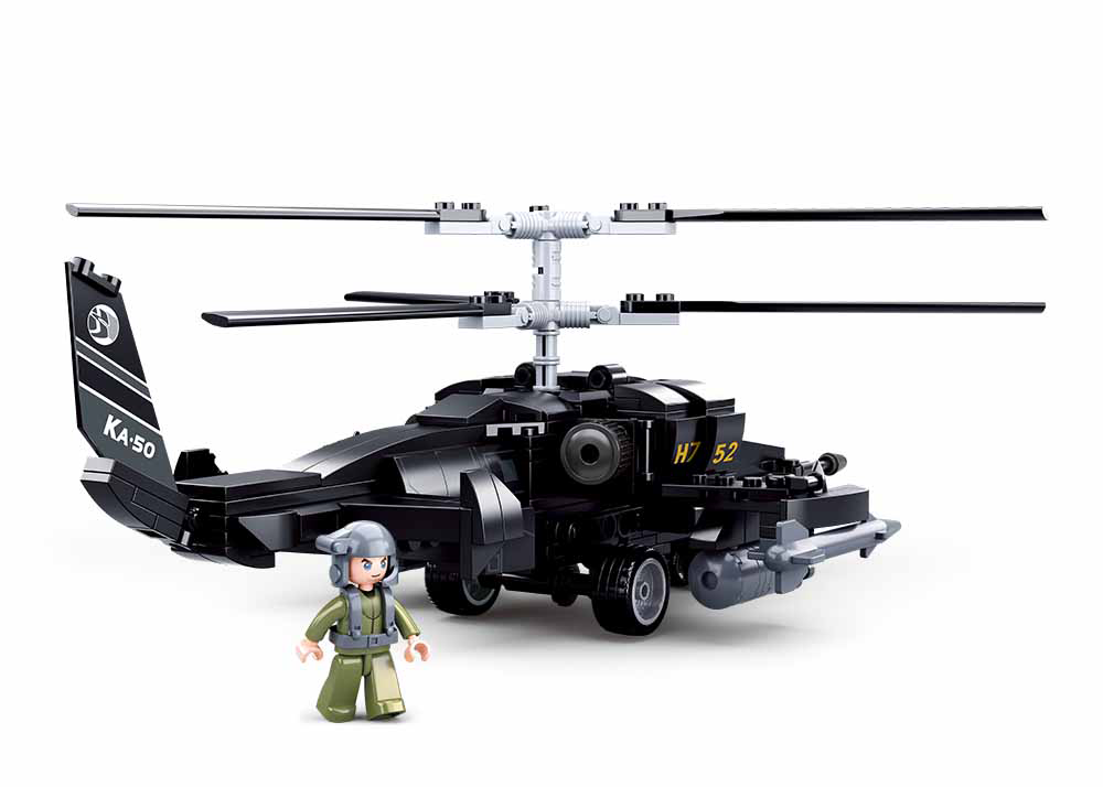 B0752 MODEL BRICKS KA-50 BLACK SHARK HELICOPTER 330 PCS AGES 8+ C16