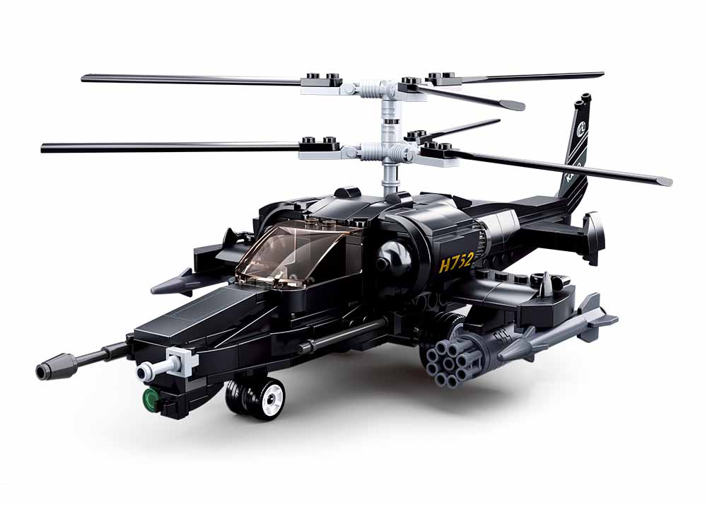 B0752 MODEL BRICKS KA-50 BLACK SHARK HELICOPTER 330 PCS AGES 8+ C16