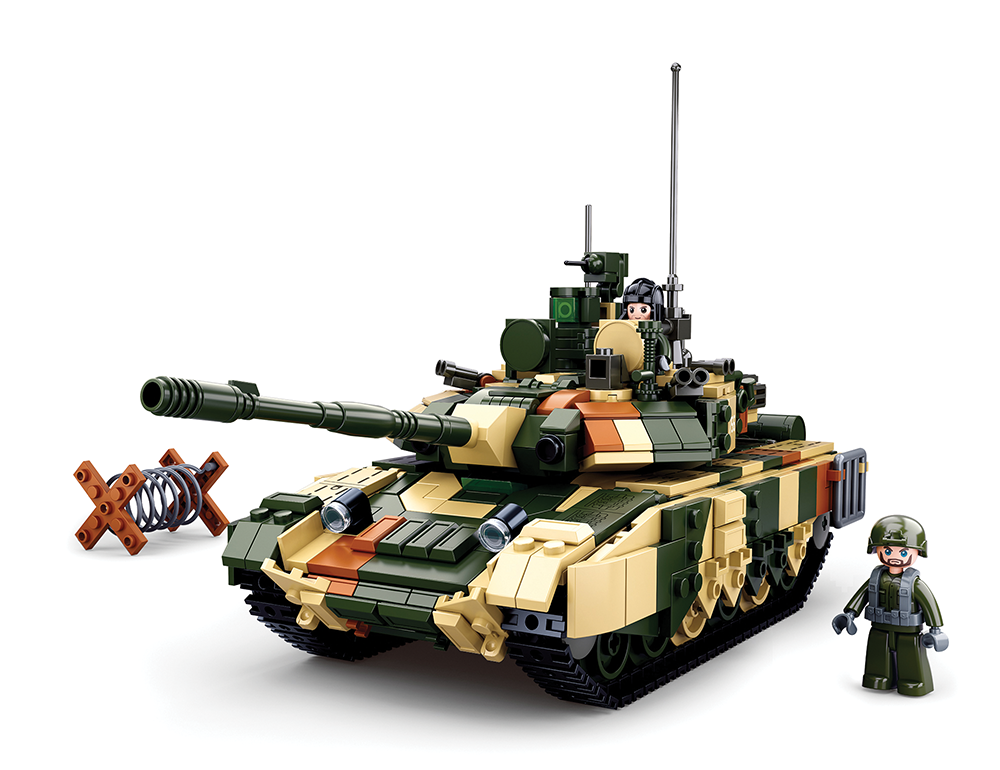 B0756 MODEL BRICKS T90MS BATTLE TANK 758 PCS C12