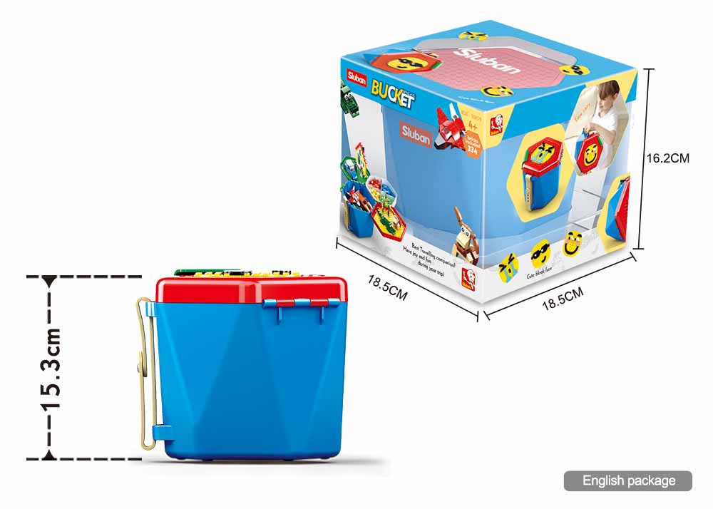 B0829 BRICKS BUCKET BOYS 334 PCS C12