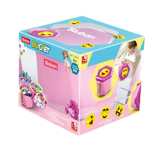 B0830 BRICKS BUCKET GIRLS 348 PCS C12