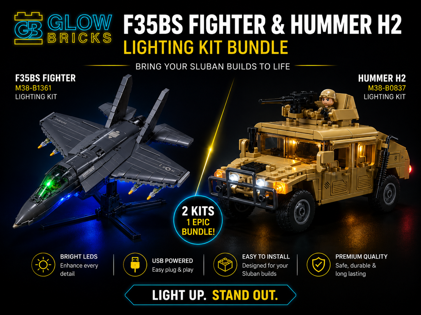 Sluban Modern Air & Ground Assault Light-Up Bundle