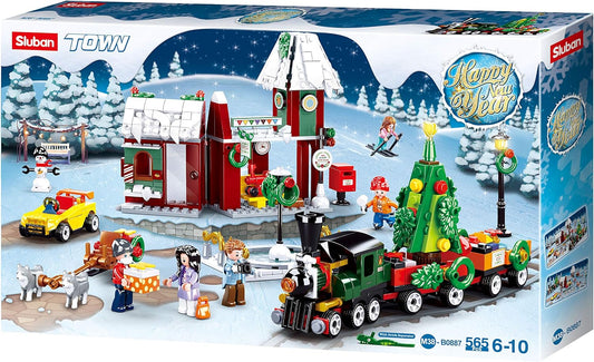B0887 TOWN HAPPY NEW YEAR VILLAGE 565 PCS C12