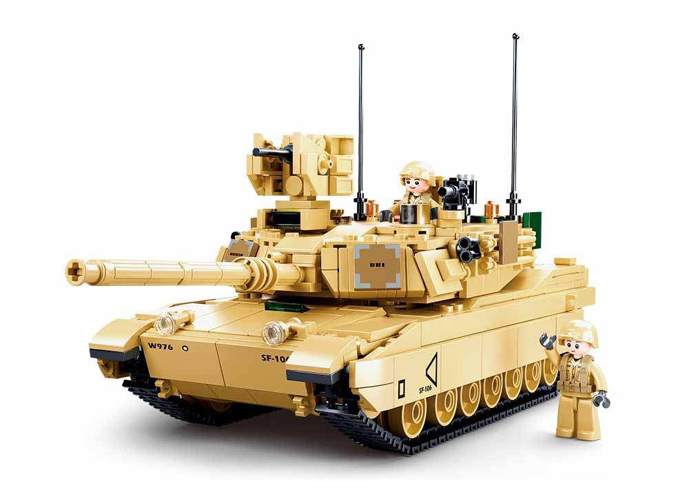 B0892 MODEL BRICKS MB M1A2 V2 ABRAMS MAIN BATTLE TANK 781 PCS AGES 10+ C12