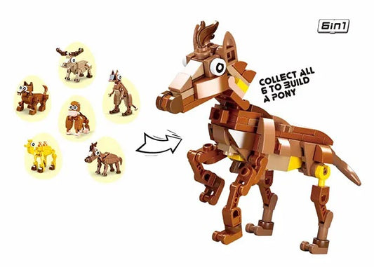 B0968 QBRICKS EGG - MAMMALS
 SOLD AS A DISPLAY OF 24 C12