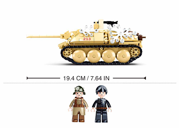 B0976 ARMY BATTLE OF BUDAPEST - TANK DESTROYER 344 PCS C16