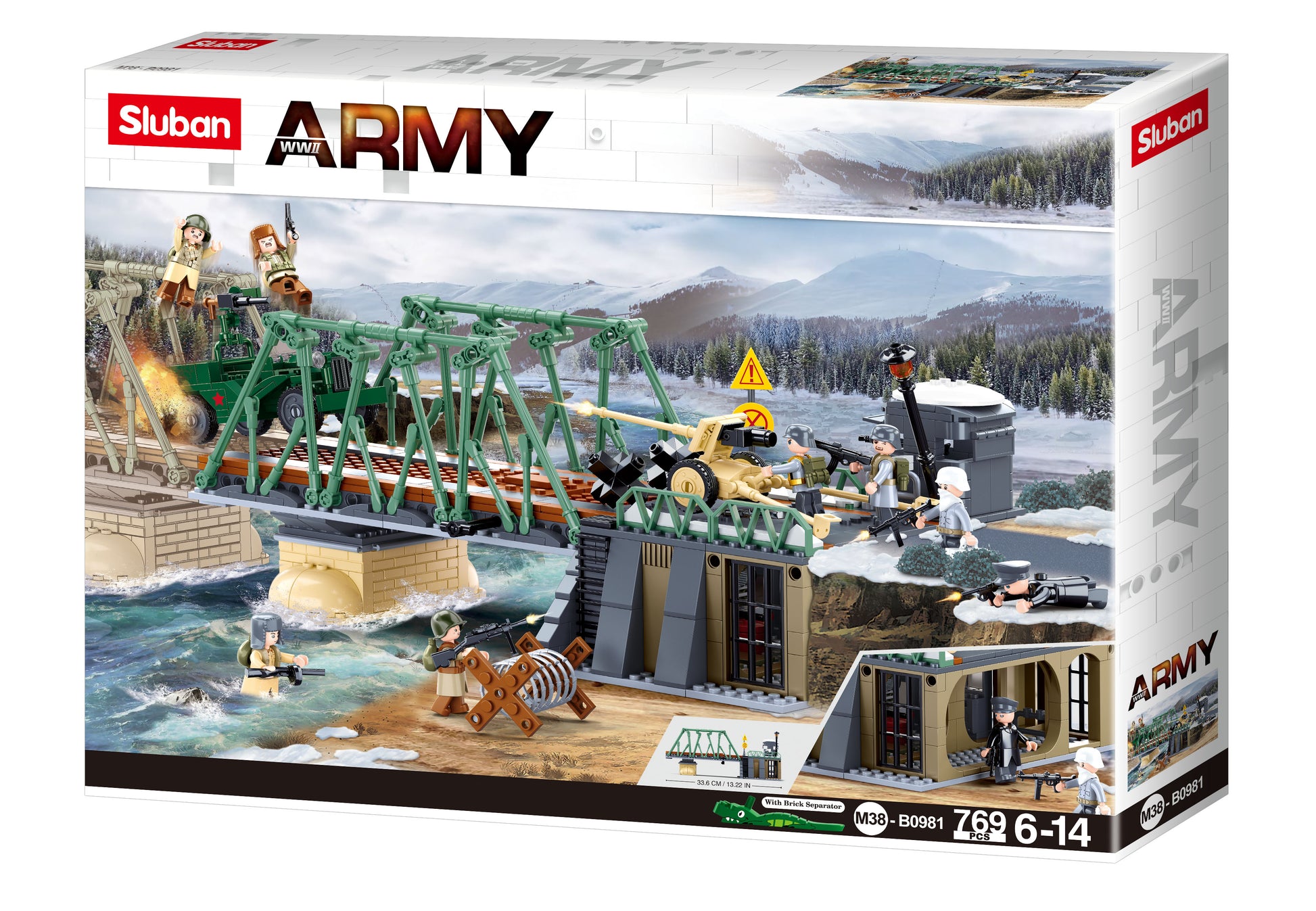 B0981 ARMY BATTLE OF BUDAPEST - THE WINTER COUNTER ATTACK ww2 with minifigures, building blocks and bricks from sluban australia 