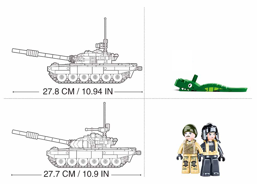 B1011 MB TANK T-7283 (2 IN 1) 770 PCS AGES 8+ C12