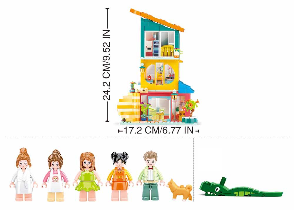 B1090 GIRLS DREAM - JENGA HOUSE 571 PCS C12