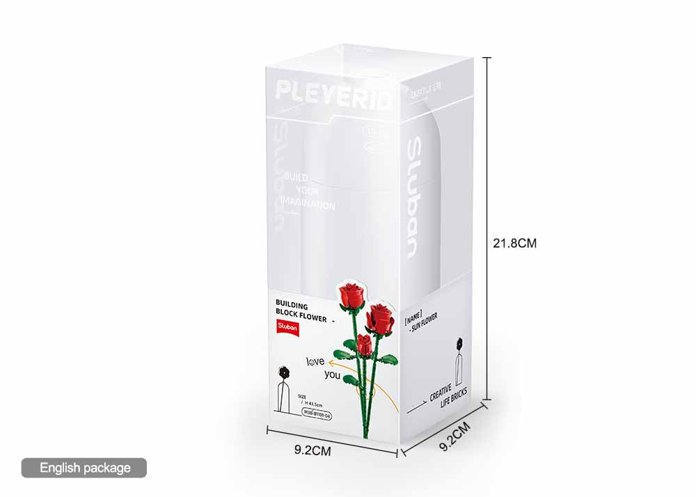 B1101-04 RED ROSE 258 PCS