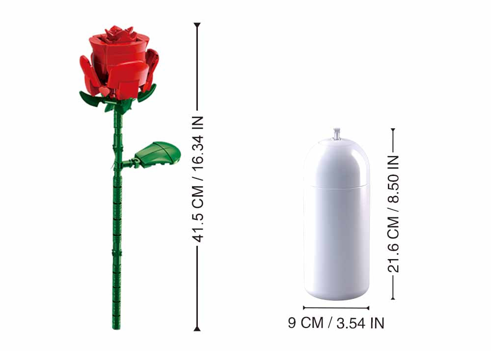 B1101-04 RED ROSE 258 PCS