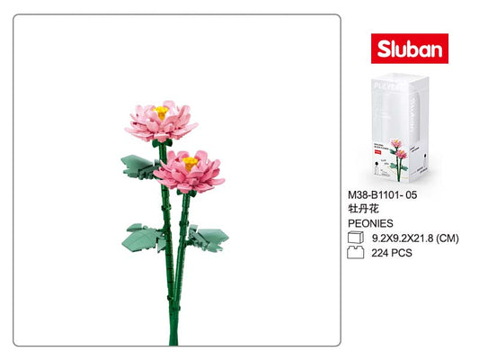B1101-05 PEONIES 22 4PCS