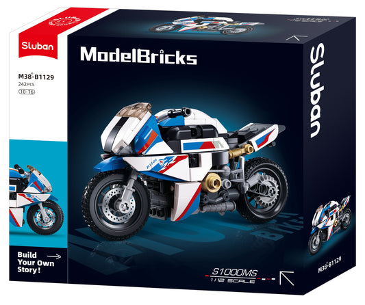 B1129 MB MOTOR BIKE S1000MS from sluban australia building bricks.