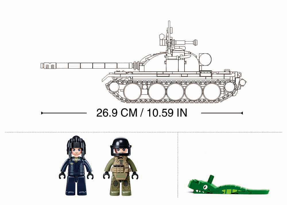 B1135 MB MEDIUM TANK 3IN1 SCALE 1:35 604 PCS
