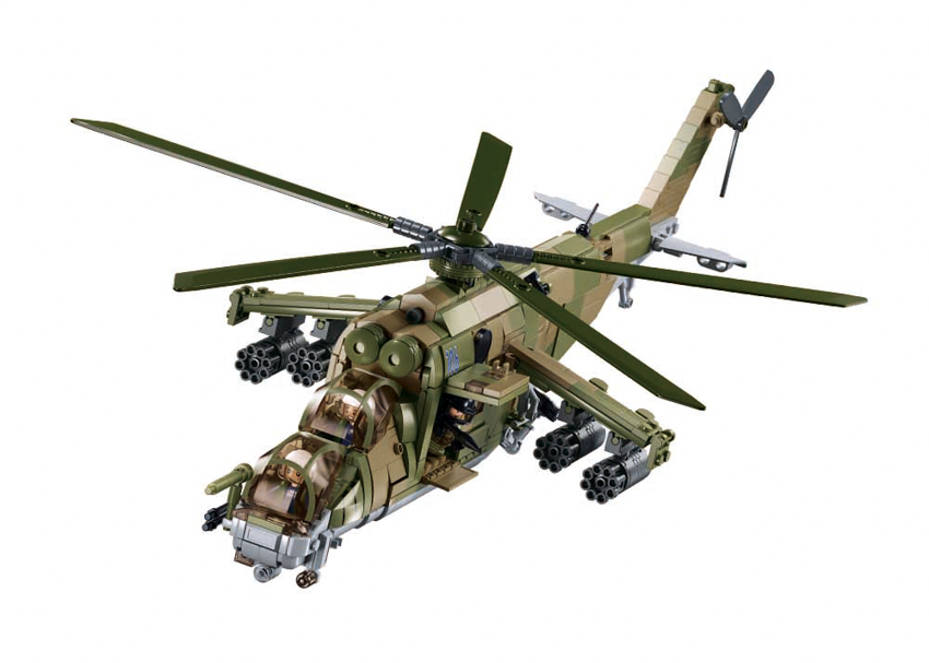 B1137 MB MI-24S HELICOPTER GUNSHIP 3 IN 1 SCALE 1:35 893 PCS AGES 12+ C8