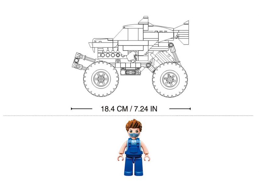 B1163 POWER BRICKS OFF ROAD VEHICLE 273 PCS C16