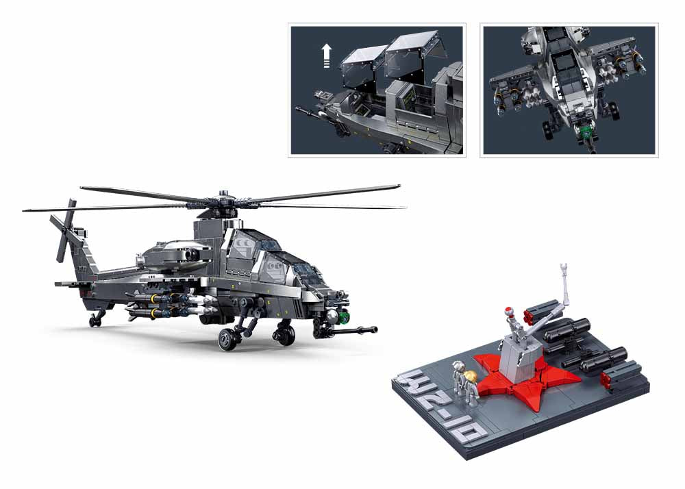 B1233 MB WZ-10S HELICOPTER SCALE 1:44 941 PCS