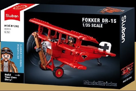 B1292 MB WW1 FOOKER DR-1S SCALE 1:35 281PCS