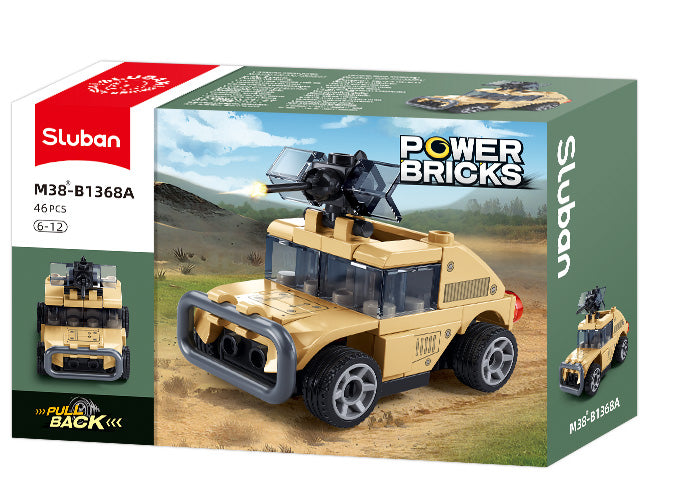 B1368 PULL BACK CAR ARMY DISPLAY