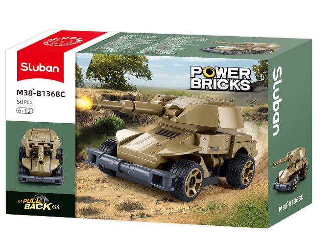 B1368 PULL BACK CAR ARMY DISPLAY