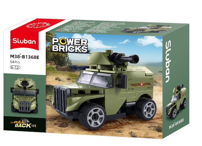 B1368 PULL BACK CAR ARMY DISPLAY