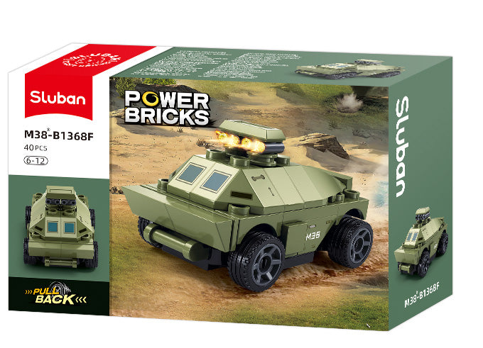 B1368 PULL BACK CAR ARMY DISPLAY