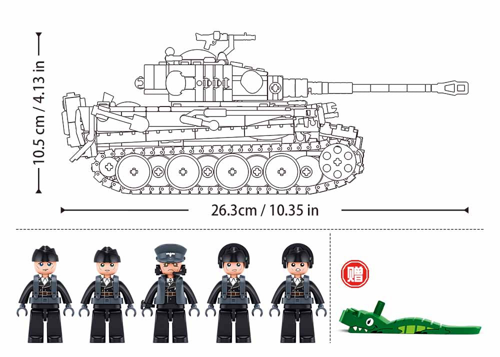 B1533 MB TIGER TANK SCALE 1:35 941 PCS