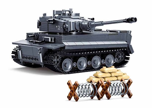 B0851 POWERBRICKS- REMOTE CONTROL PANZERKAMPFWAGEN TIGER TANK 814PCS